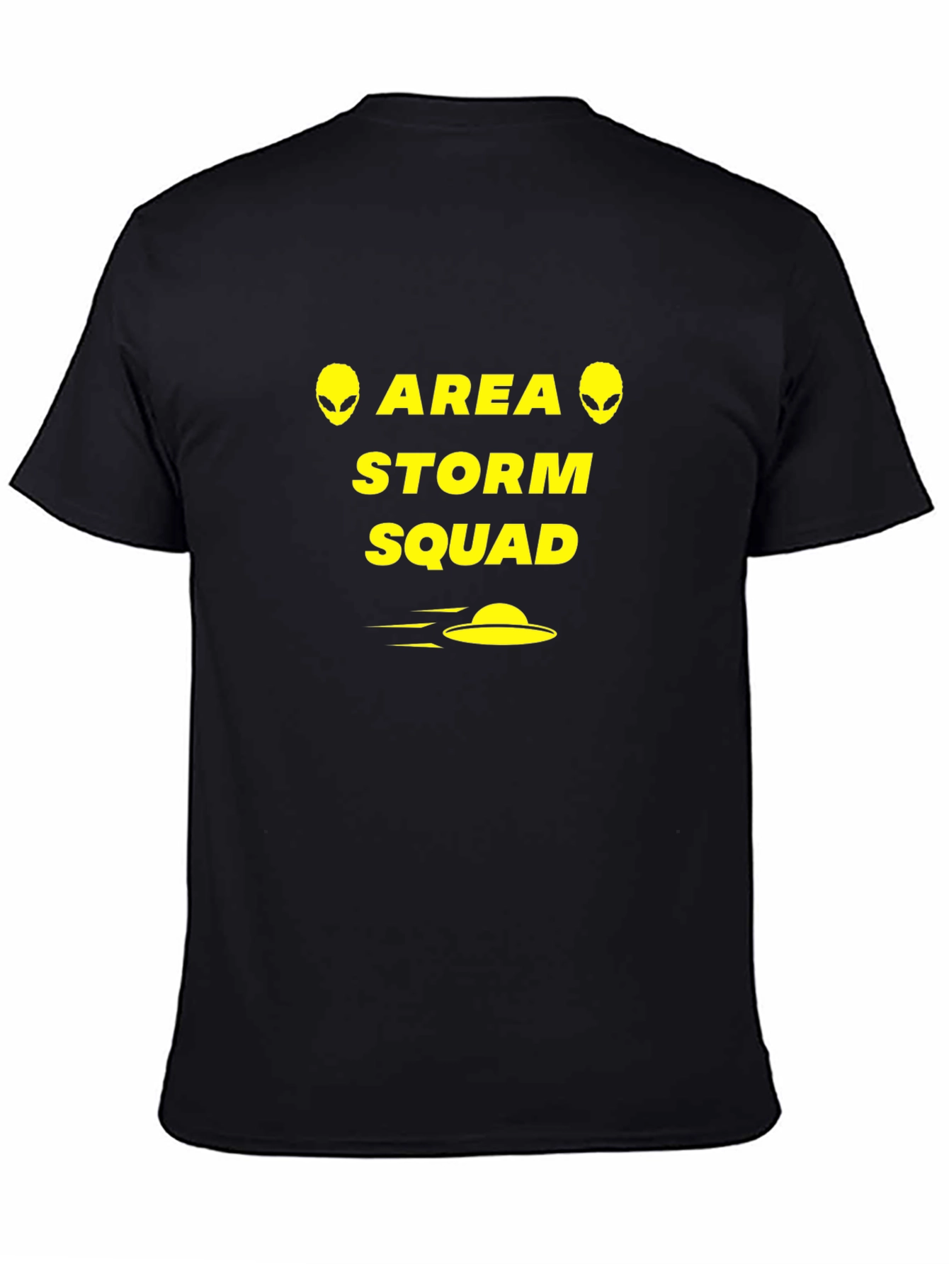 Camiseta Negra Área Storm Squad Aliens OVNI
