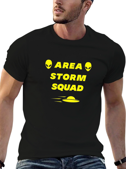 Camiseta Negra Área Storm Squad Aliens OVNI
