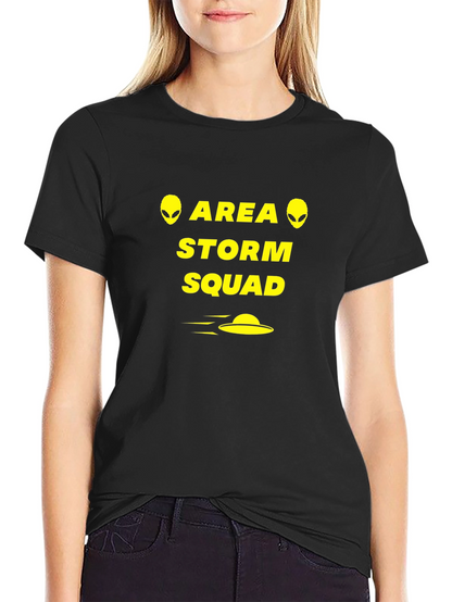 Camiseta Negra Área Storm Squad Aliens OVNI