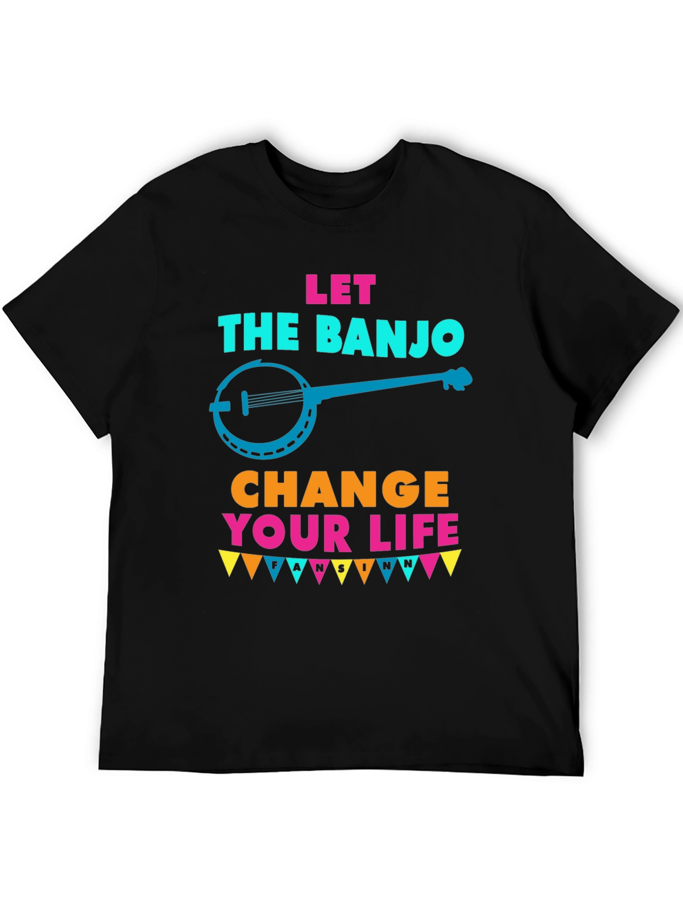 Camiseta Negra Let the Banjo Change Your Life