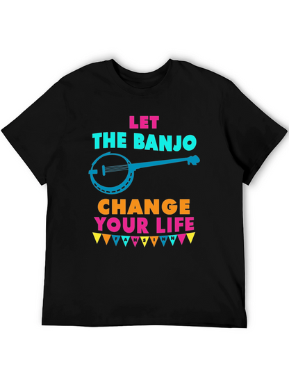 Camiseta Negra Let the Banjo Change Your Life