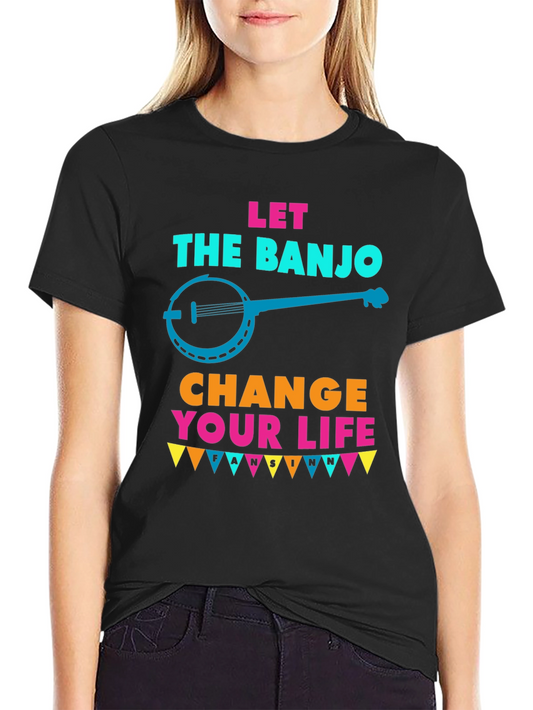 Camiseta Negra Let the Banjo Change Your Life