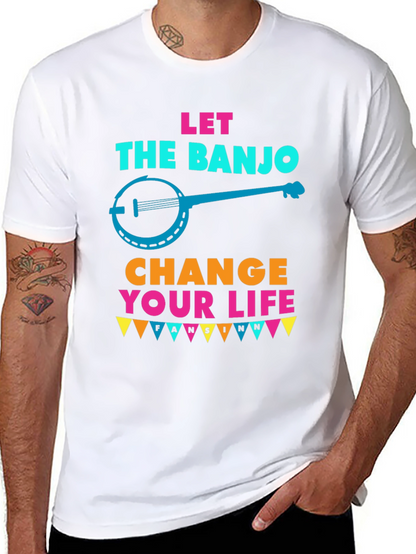 Camiseta Negra Let the Banjo Change Your Life