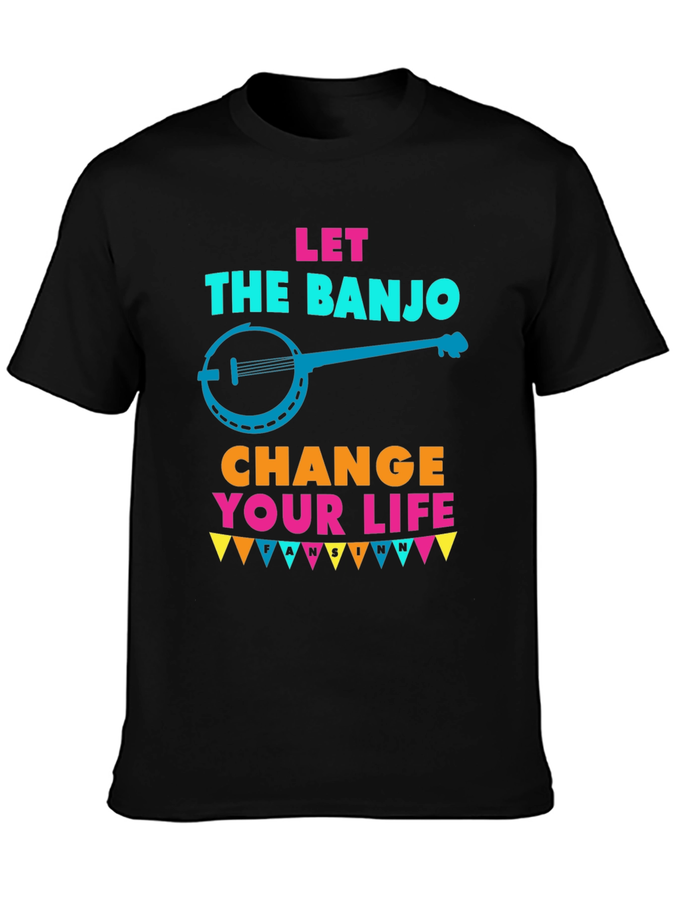 Camiseta Negra Let the Banjo Change Your Life