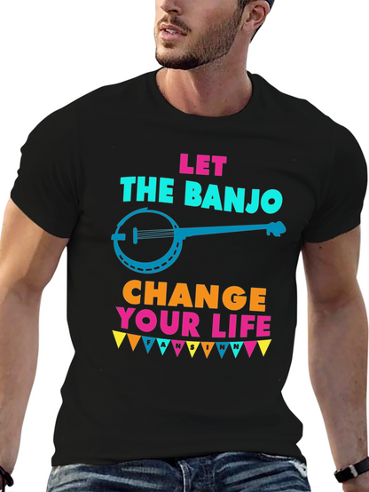 Camiseta Negra Let the Banjo Change Your Life