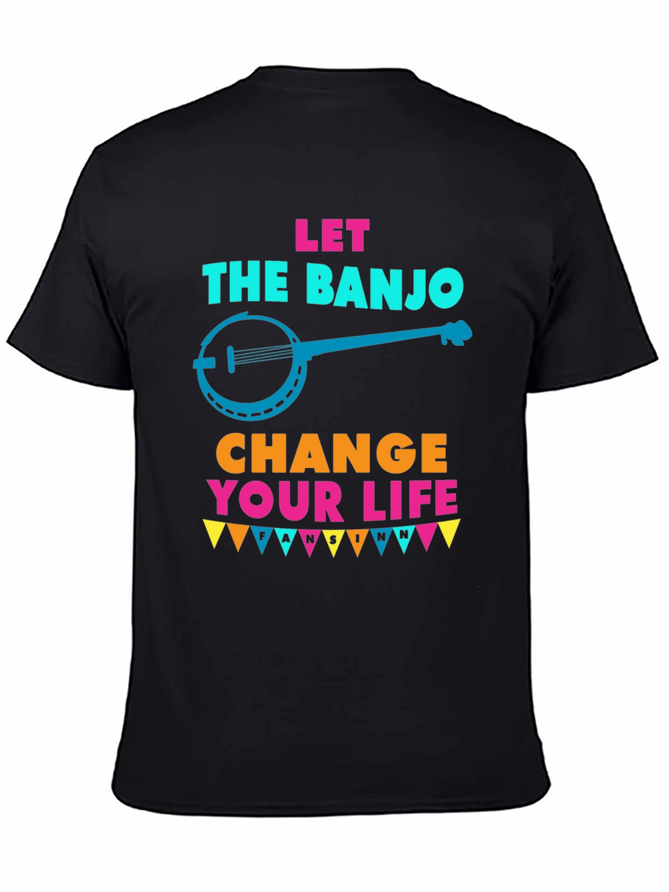 Camiseta Negra Let the Banjo Change Your Life