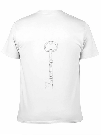 Camiseta Negra con Diseño de Llave Antigua