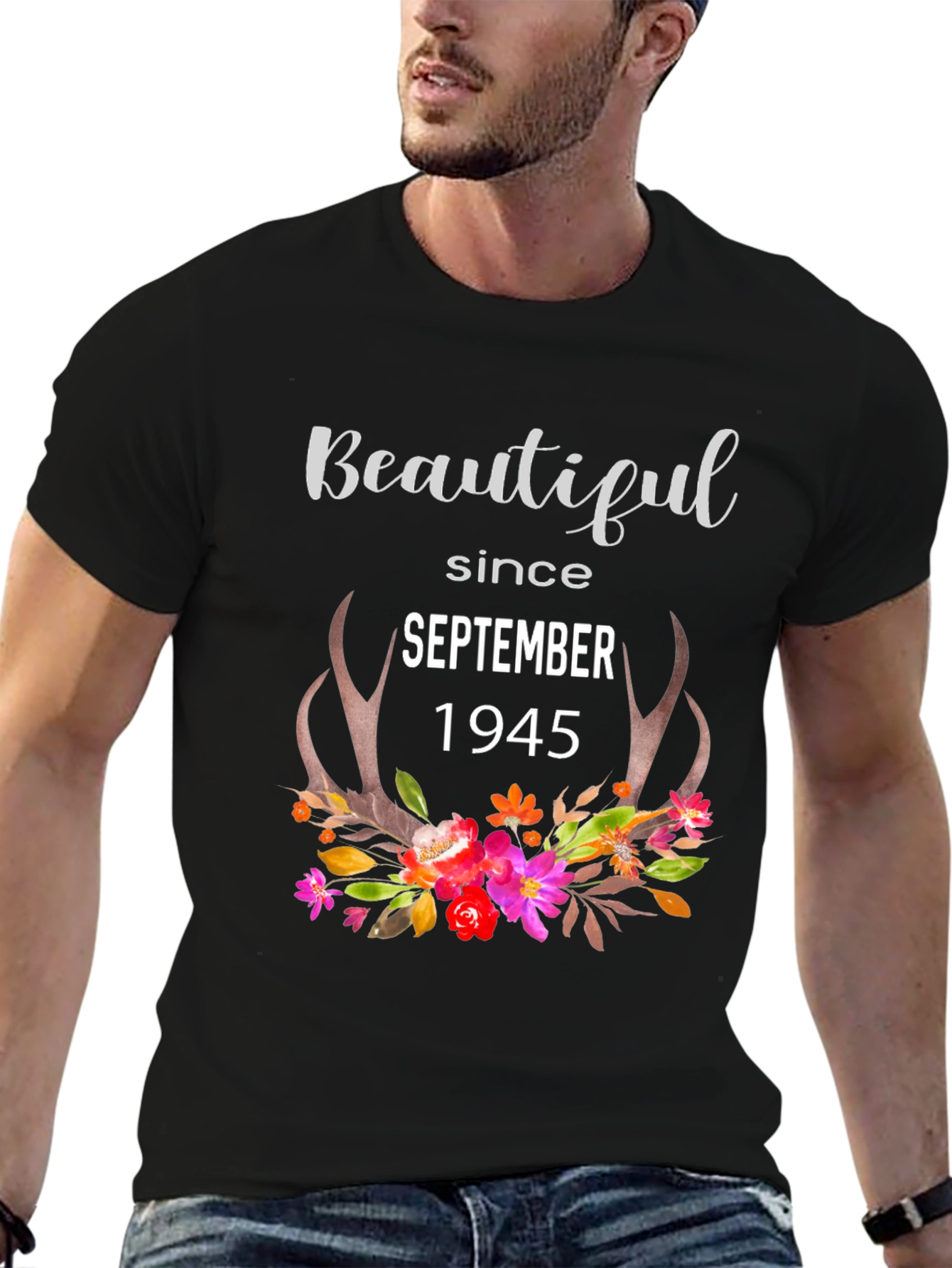 Camiseta Negra Beautiful Since September 1945
