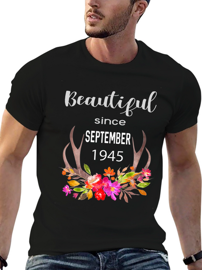 Camiseta Negra Beautiful Since September 1945
