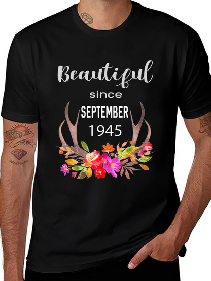 Camiseta Negra Beautiful Since September 1945