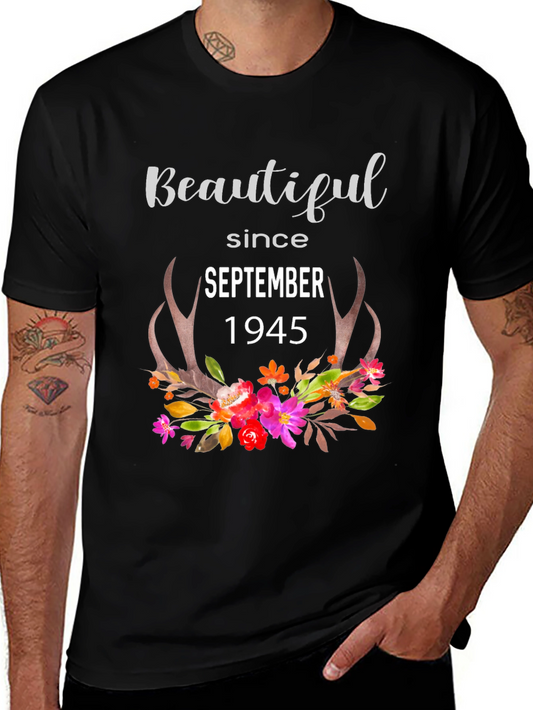 Camiseta Negra Beautiful Since September 1945