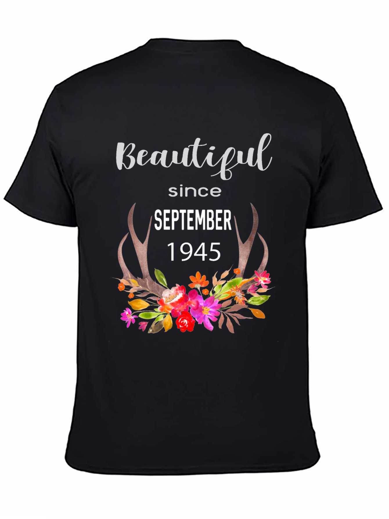 Camiseta Negra Beautiful Since September 1945