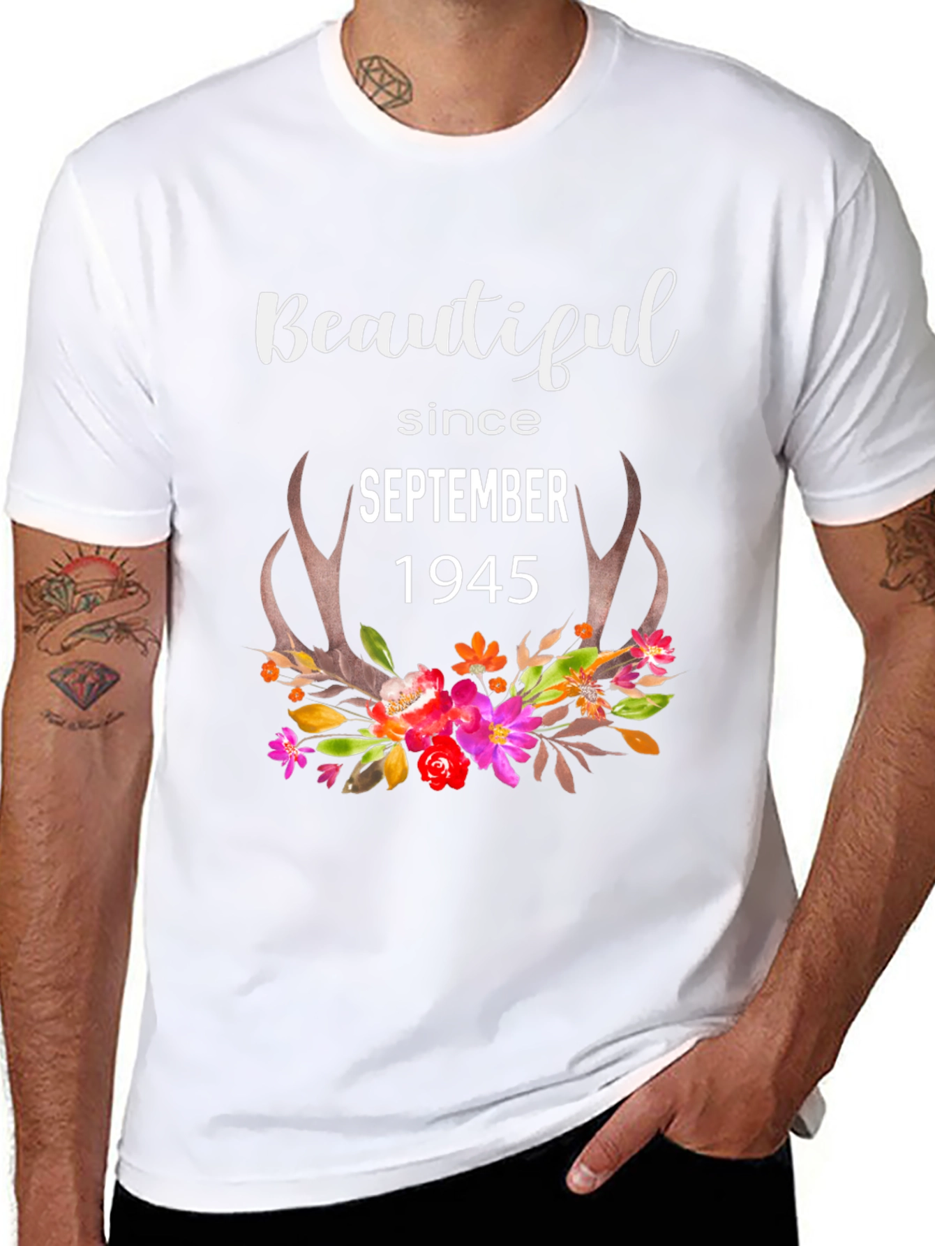 Camiseta Negra Beautiful Since September 1945