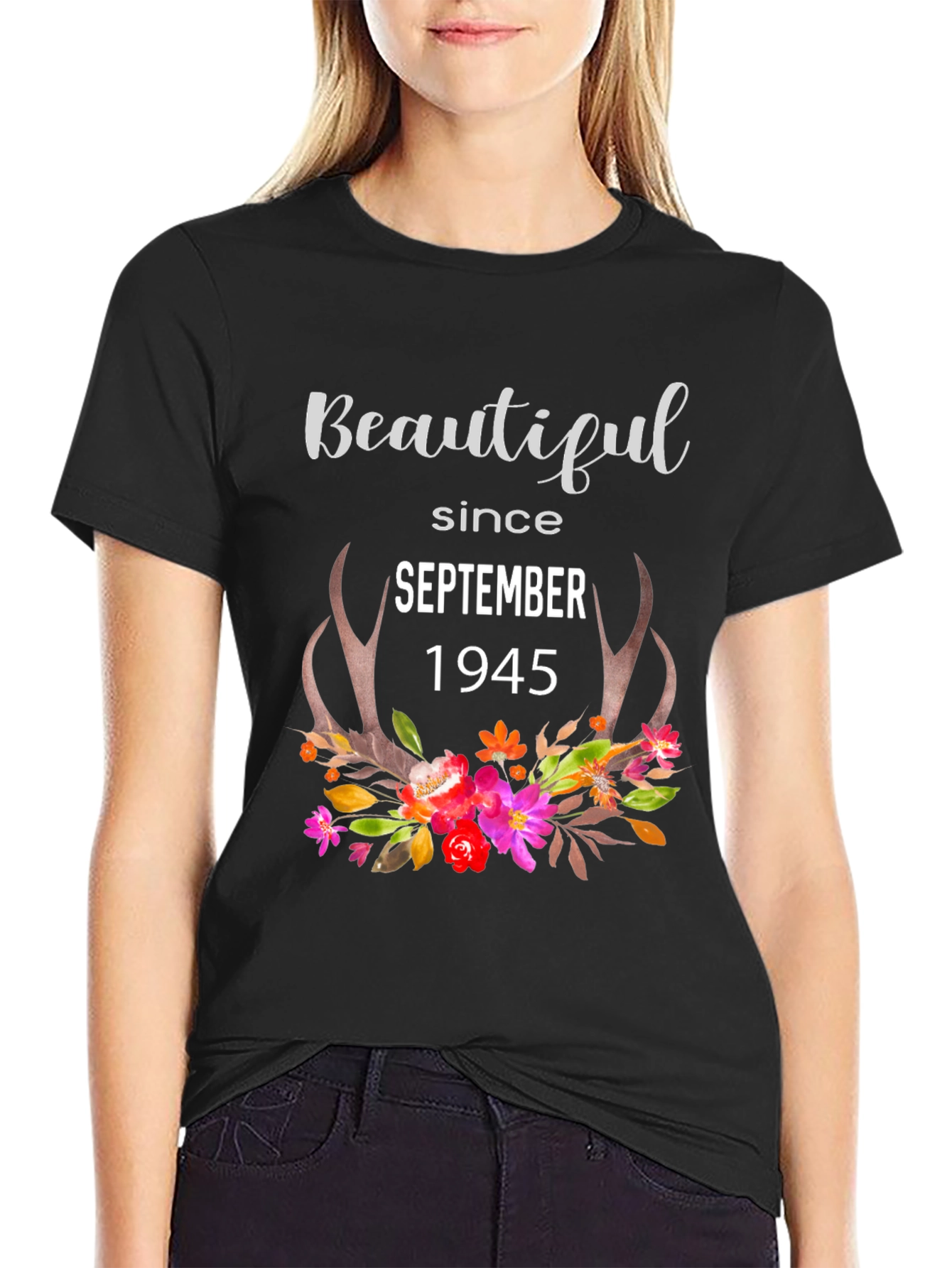 Camiseta Negra Beautiful Since September 1945
