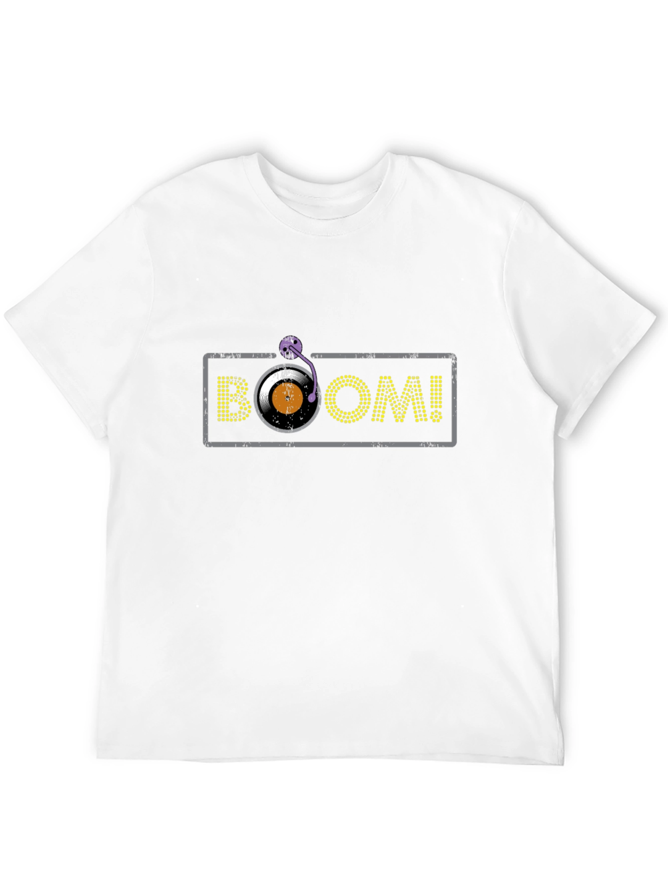 Camiseta Negra con Diseño BOOM! de Vinilo