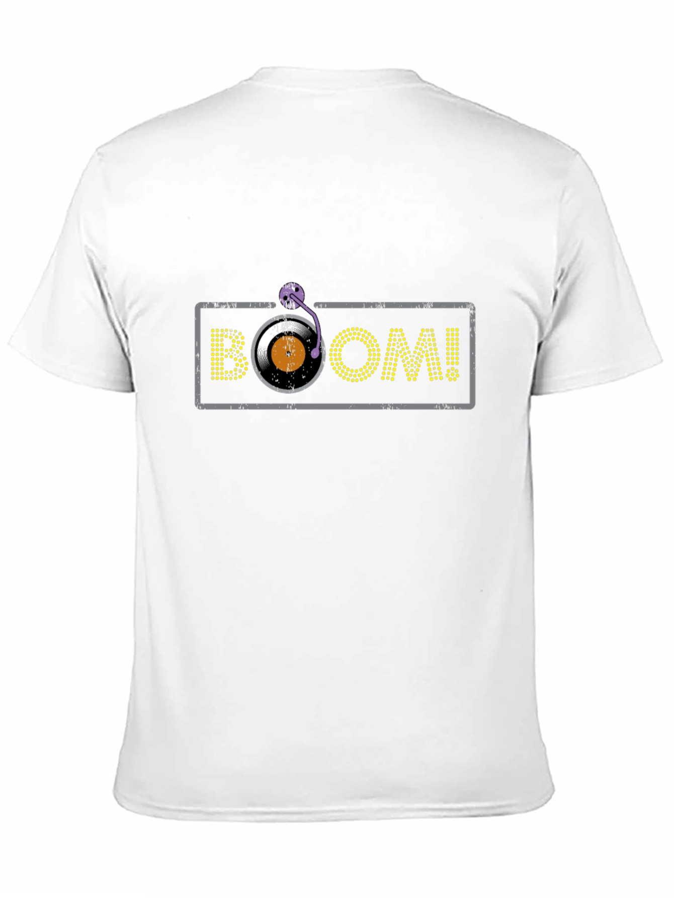 Camiseta Negra con Diseño BOOM! de Vinilo