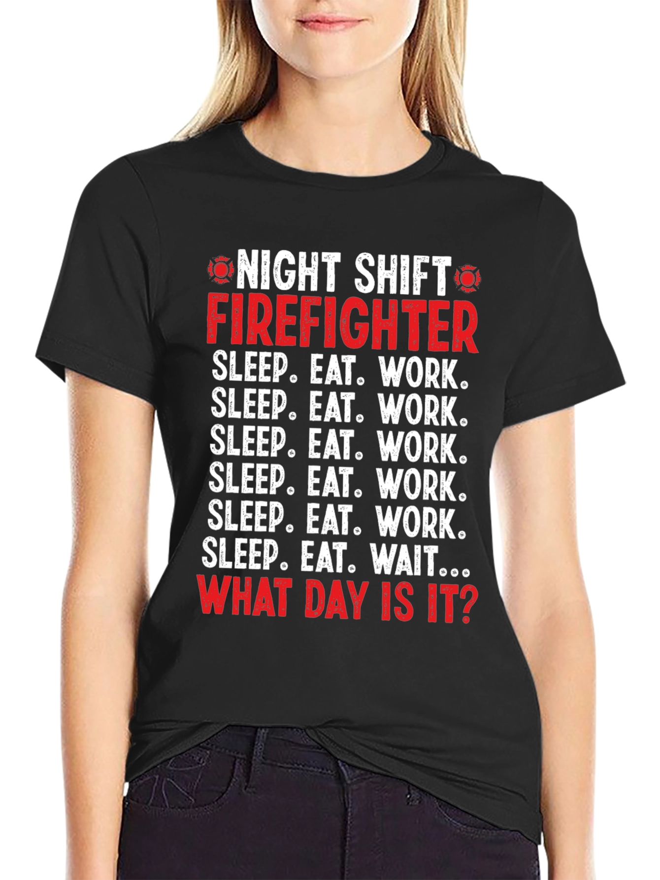 Camiseta Bombero Turno Nocturno - ¿Qué Día Es Hoy?