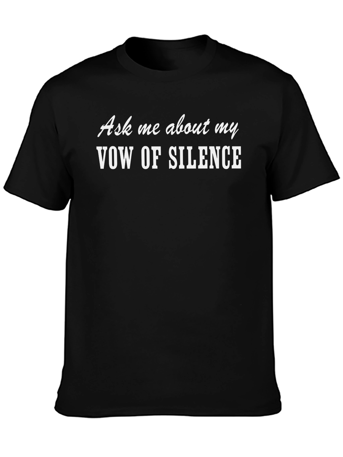 Camiseta Negra: Voto de Silencio - ¡Pregúntame!