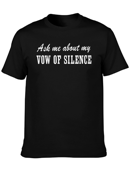 Camiseta Negra: Voto de Silencio - ¡Pregúntame!