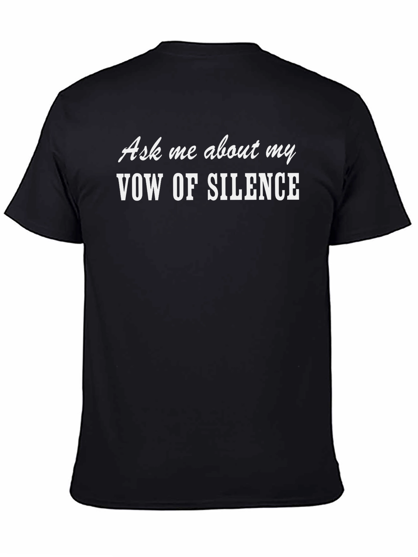 Camiseta Negra: Voto de Silencio - ¡Pregúntame!