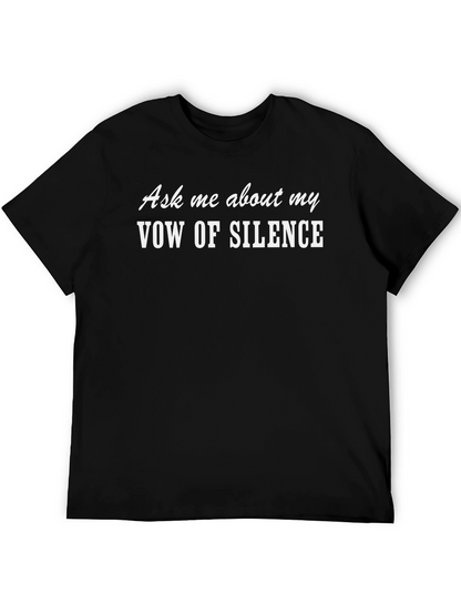 Camiseta Negra: Voto de Silencio - ¡Pregúntame!