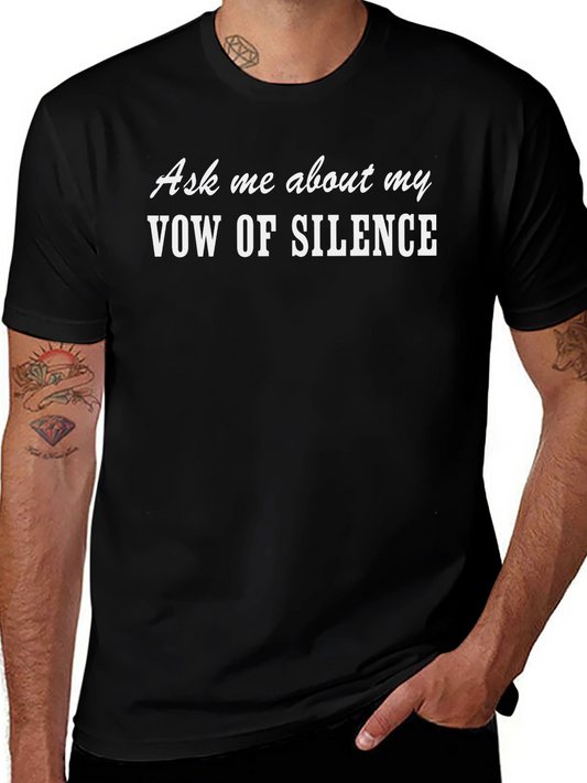 Camiseta Negra: Voto de Silencio - ¡Pregúntame!