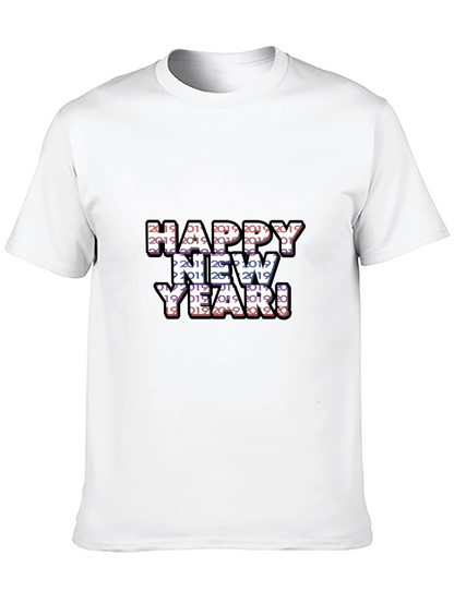 Camiseta Negra Feliz Año Nuevo 2019 2020