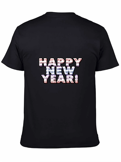 Camiseta Negra Feliz Año Nuevo 2019 2020