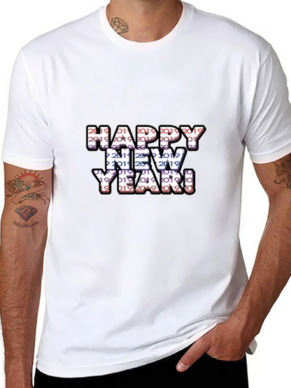 Camiseta Negra Feliz Año Nuevo 2019 2020
