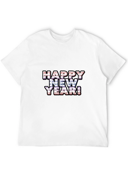Camiseta Negra Feliz Año Nuevo 2019 2020