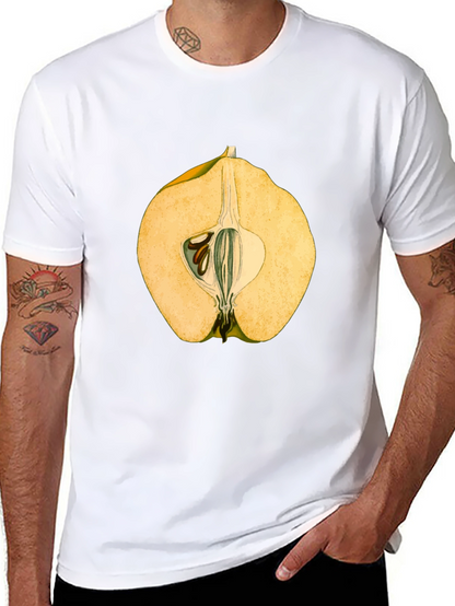 Camiseta Negra con Diseño de Fruta Exótica