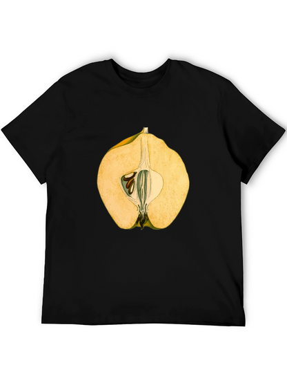 Camiseta Negra con Diseño de Fruta Exótica