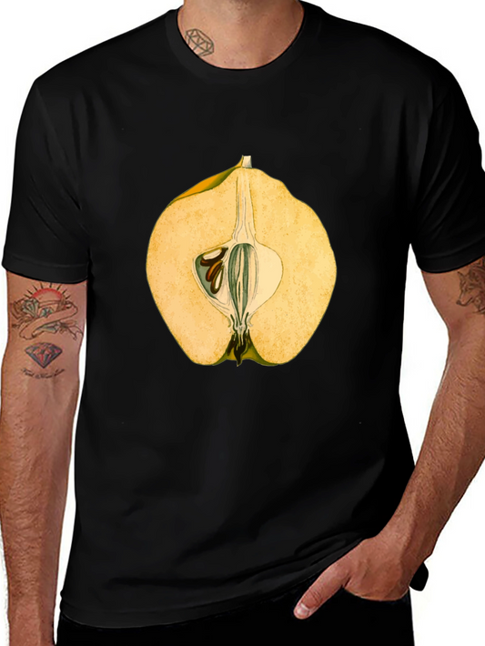 Camiseta Negra con Diseño de Fruta Exótica