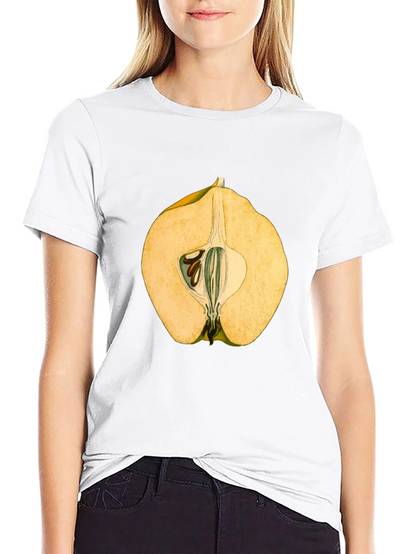 Camiseta Negra con Diseño de Fruta Exótica