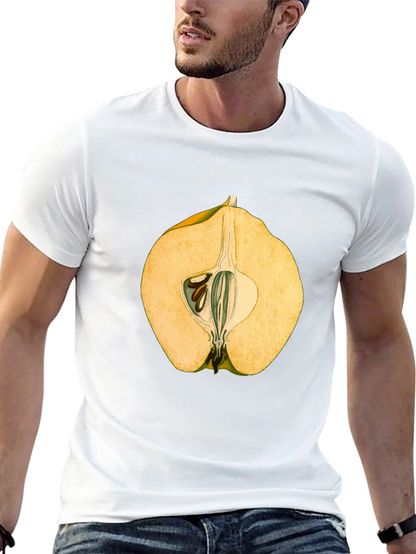 Camiseta Negra con Diseño de Fruta Exótica