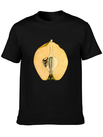 Camiseta Negra con Diseño de Fruta Exótica