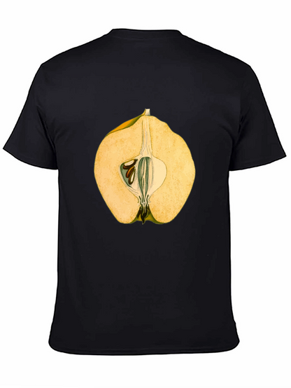 Camiseta Negra con Diseño de Fruta Exótica