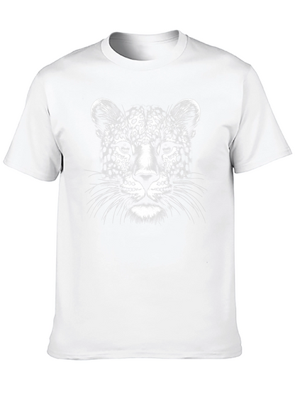 Camiseta Negra con Diseño de Leopardo