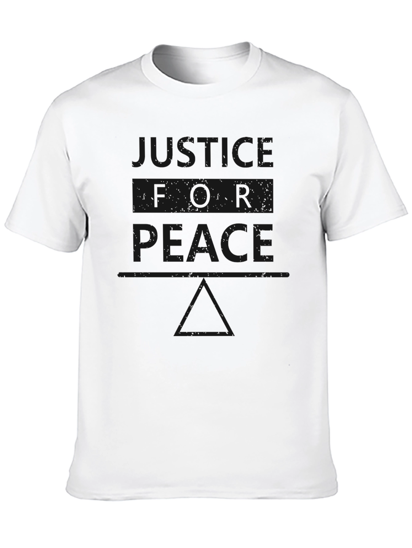 Camiseta Negra: Justicia y Paz en Equilibrio