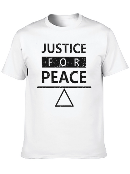 Camiseta Negra: Justicia y Paz en Equilibrio