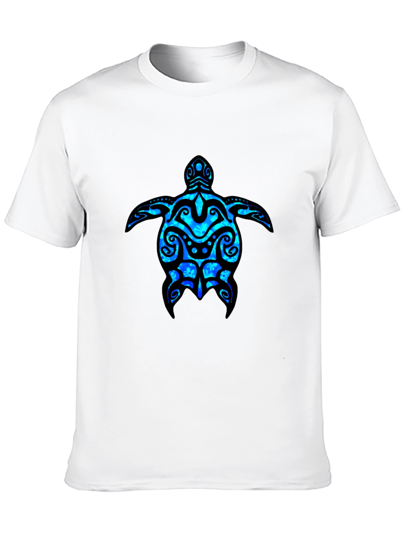 Camiseta Negra con Diseño de Tortuga Marina Azul