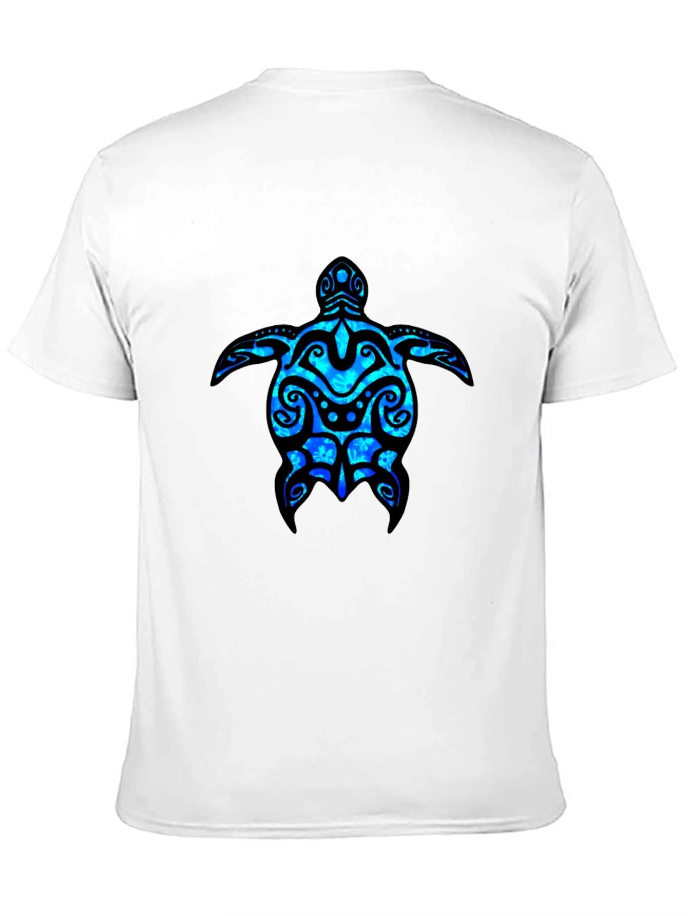 Camiseta Negra con Diseño de Tortuga Marina Azul