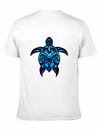 Camiseta Negra con Diseño de Tortuga Marina Azul