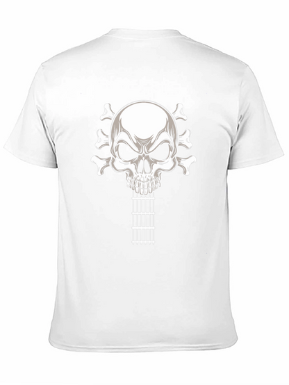 Camiseta Negra con Calavera Guitarra Rock