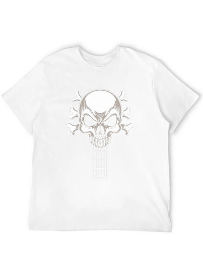 Camiseta Negra con Calavera Guitarra Rock