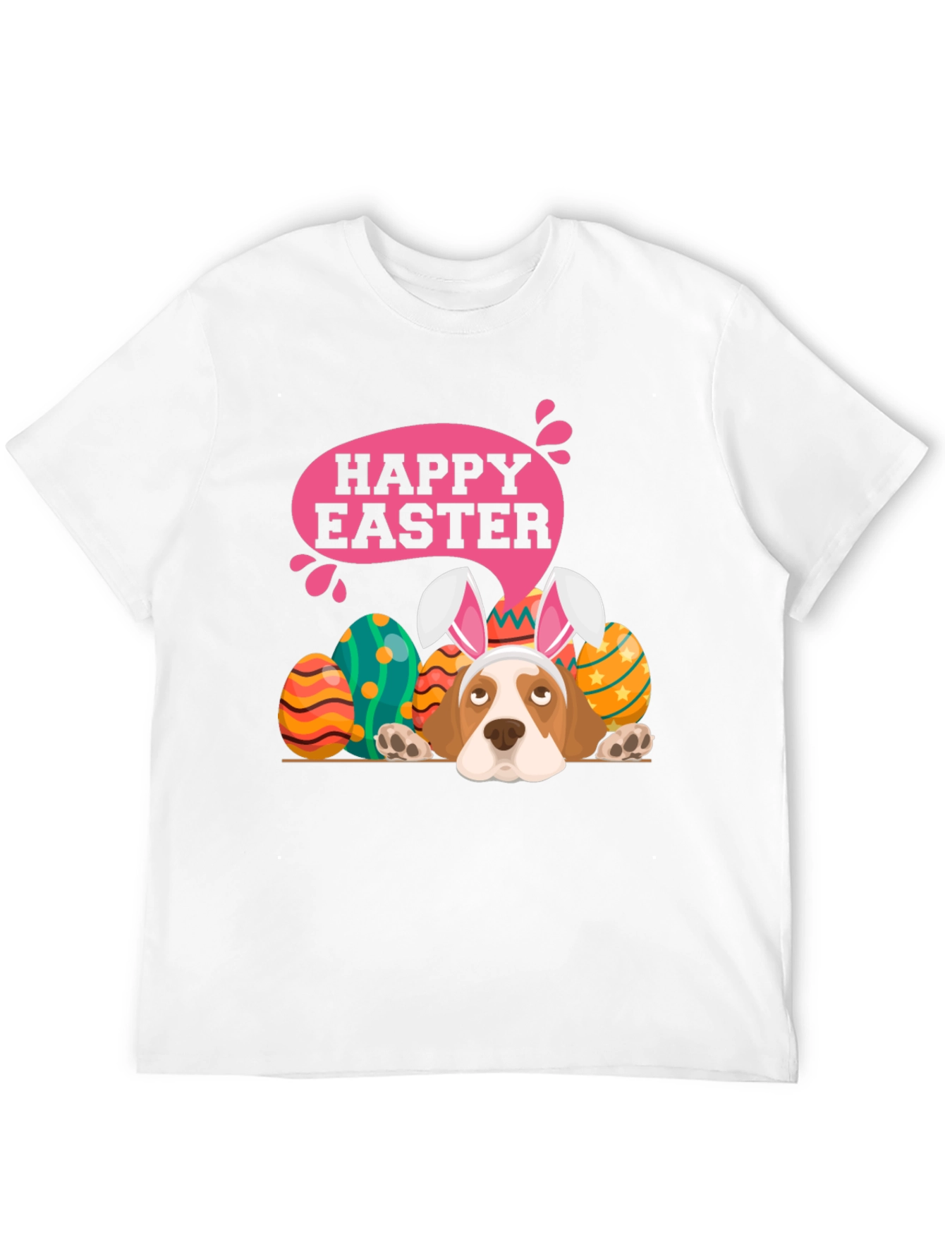 Camiseta Negra con Diseño de Pascua