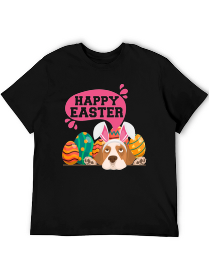 Camiseta Negra con Diseño de Pascua
