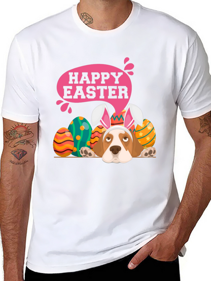 Camiseta Negra con Diseño de Pascua