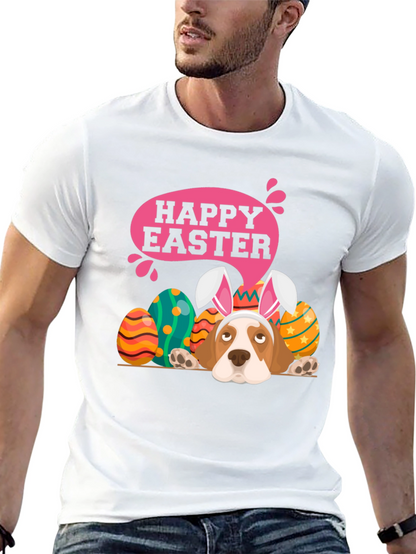 Camiseta Negra con Diseño de Pascua