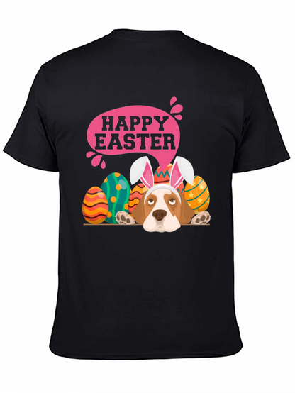 Camiseta Negra con Diseño de Pascua